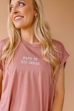 Load image into Gallery viewer, Made in His Image Capped Sleeve Tee