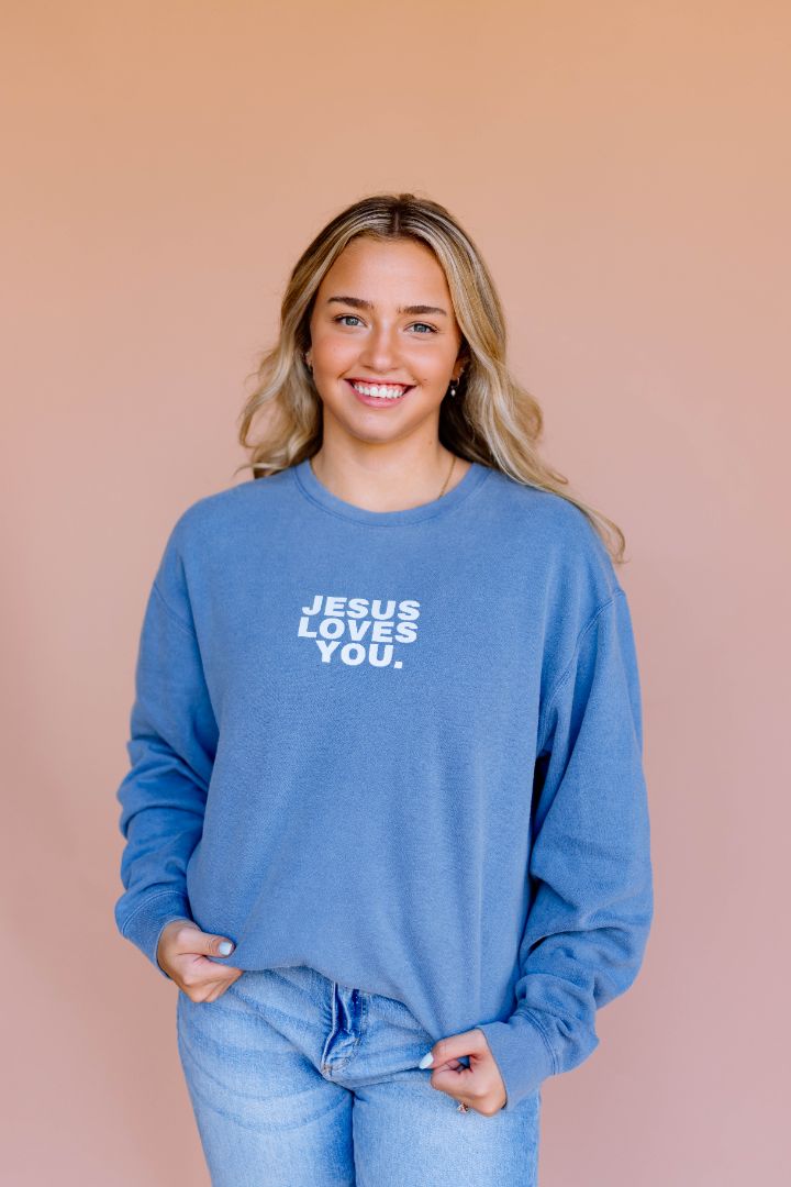 Jesus Loves You Blue CC