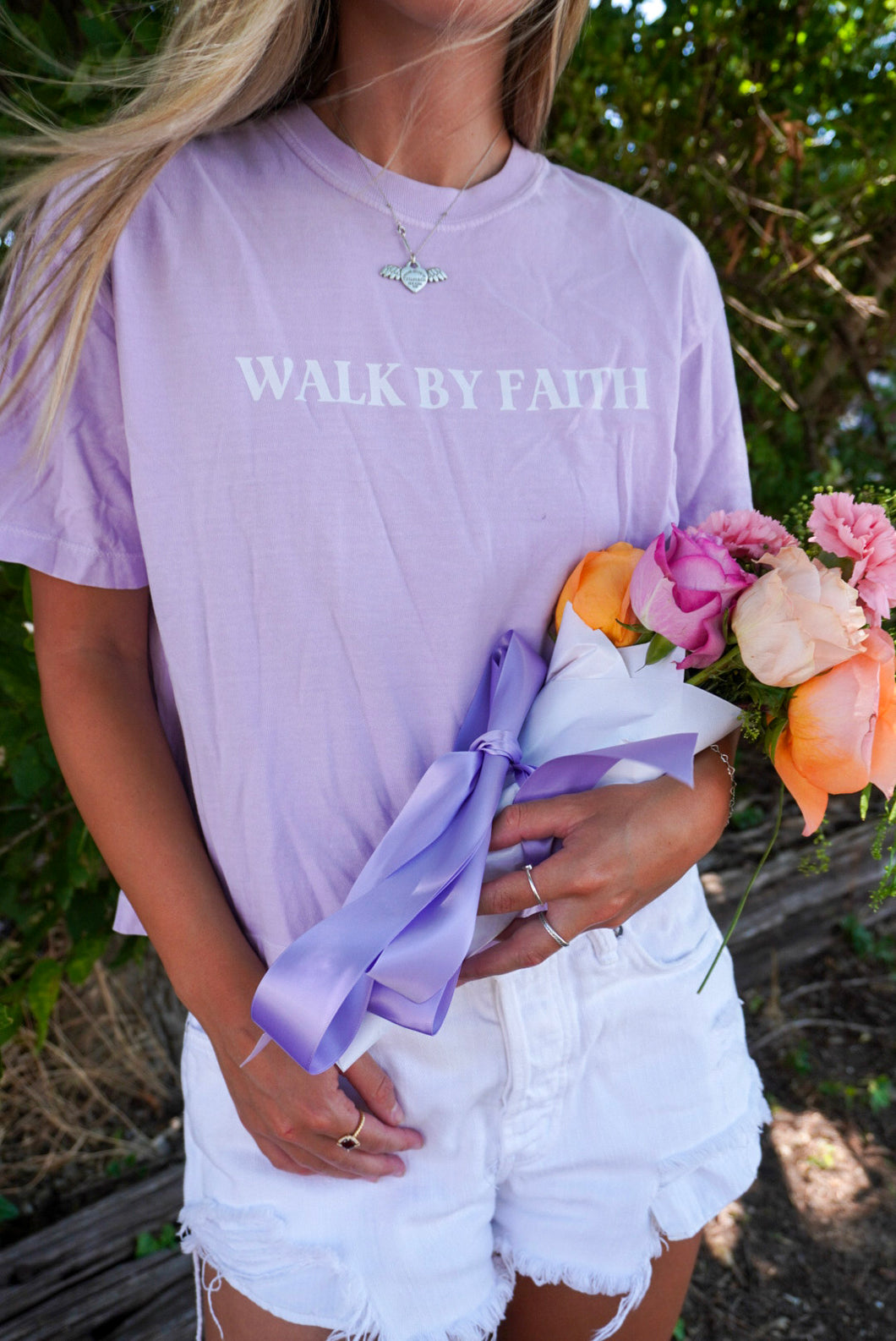 Walk by Faith Hemmed Tee